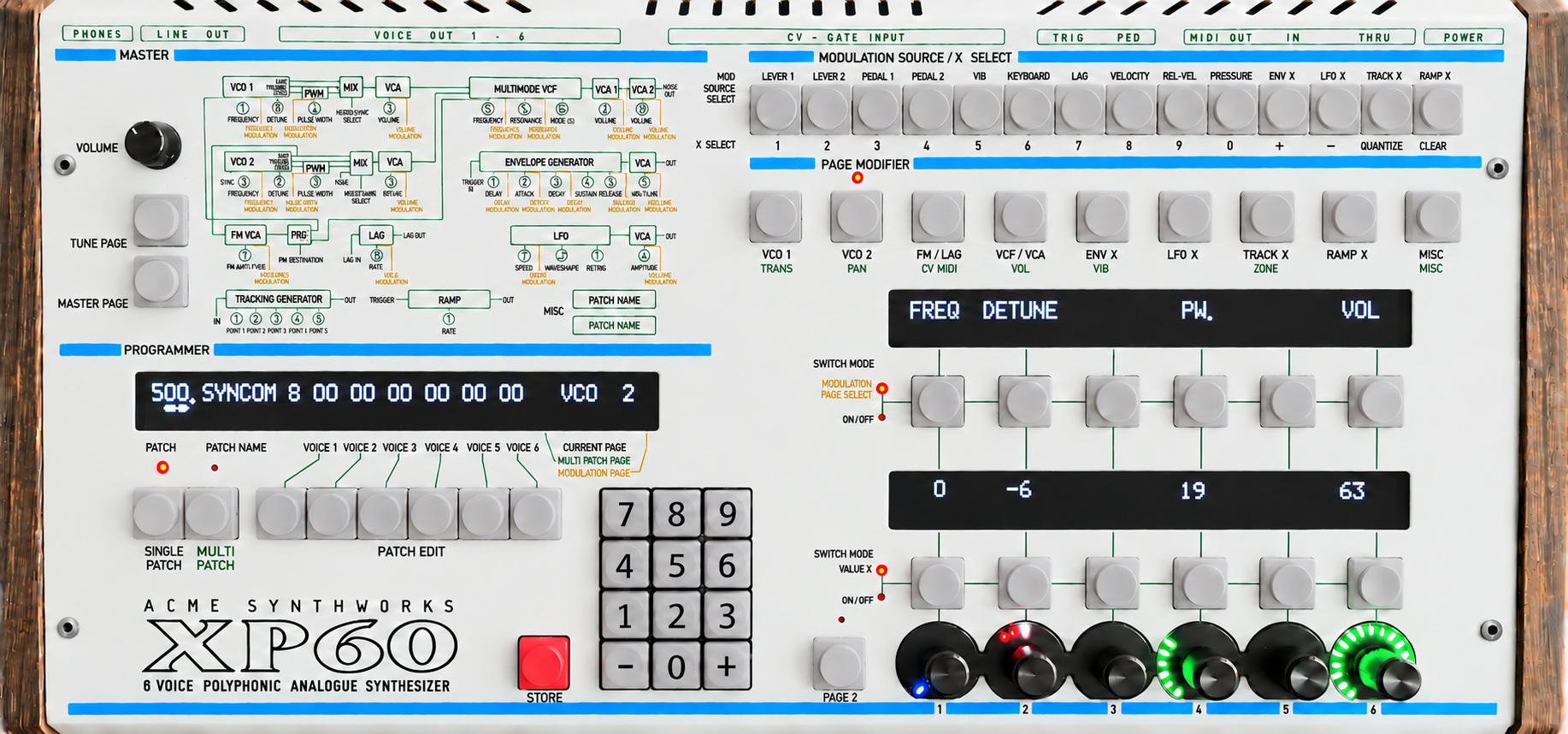 Creamwhite colour visualization of the ACME Synthworks XP60